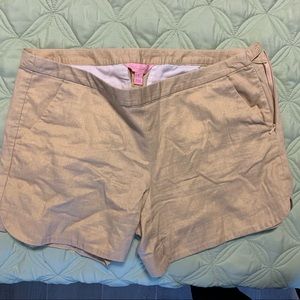 Gold shimmer metallic shorts Lilly Pulitzer